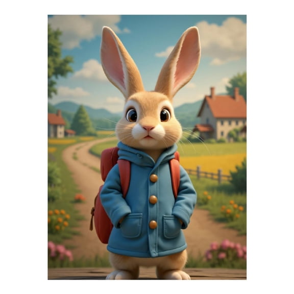Diamond Art Kits for Adults, Rabbit Adventure Scenic Pathway 5D Diamond Painting Kits for Adults Beginners, DIY Full Drill Diamond Painting, Gem Art and Crafts 12x16