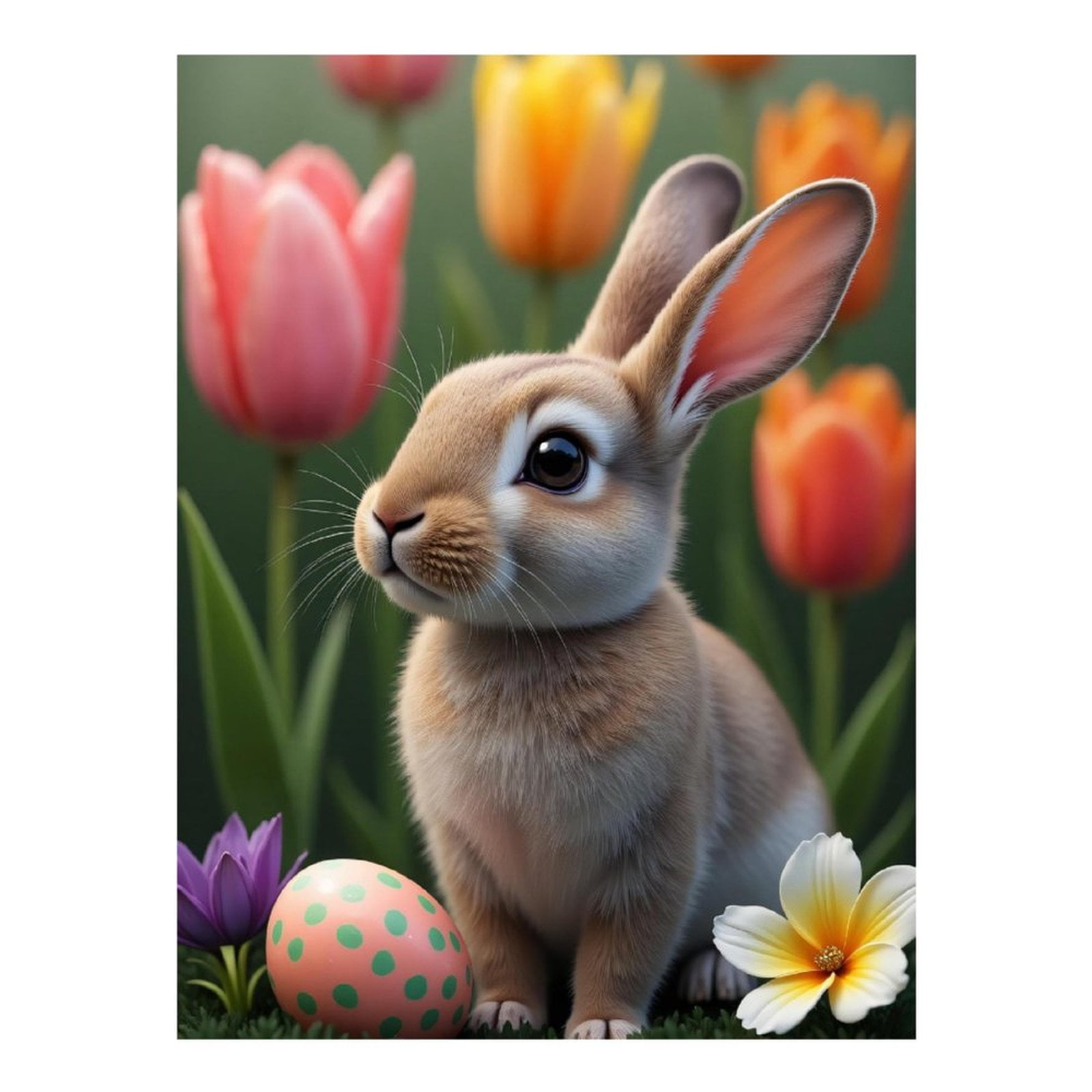 Diamond Art Kits for Adults - Rabbit Flower Egg Print No.80 5D ...