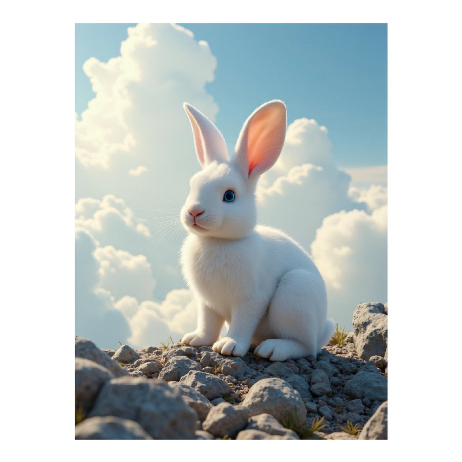 Diamond Art Kits for Adults - Rabbit White Clouds Sky 5d Diamond ...