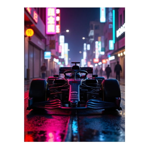 Diamond Art Kits for Adults, Race Car Neon Street Night Scene 5D Diamond Painting Kits for Adults Beginners, DIY Full Drill Diamond Painting, Gem Art and Crafts 12x16