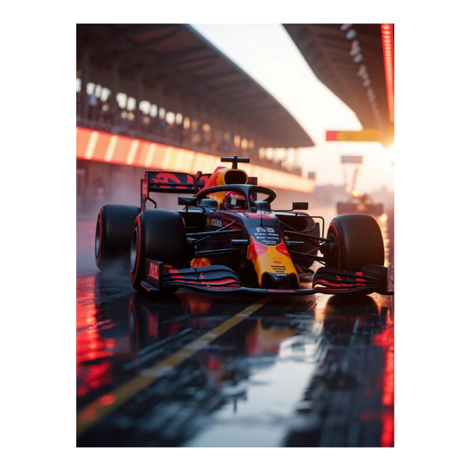 Diamond Art Kits for Adults - Race Car Track Sunset Reflection 5d Diamond Painting for Adults, Diamond Art for Adults Beginners, Frameless Diamond Painting Kits for Adults for Home Wall Decor