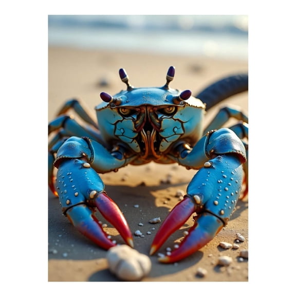 Diamond Art Kits for Adults - Realistic Modern Crab Print No.24 5D Frameless Dimond Painting Kit for Adults Beginner, Round Diamond Kits for Home Wall Decor, Gift for Women