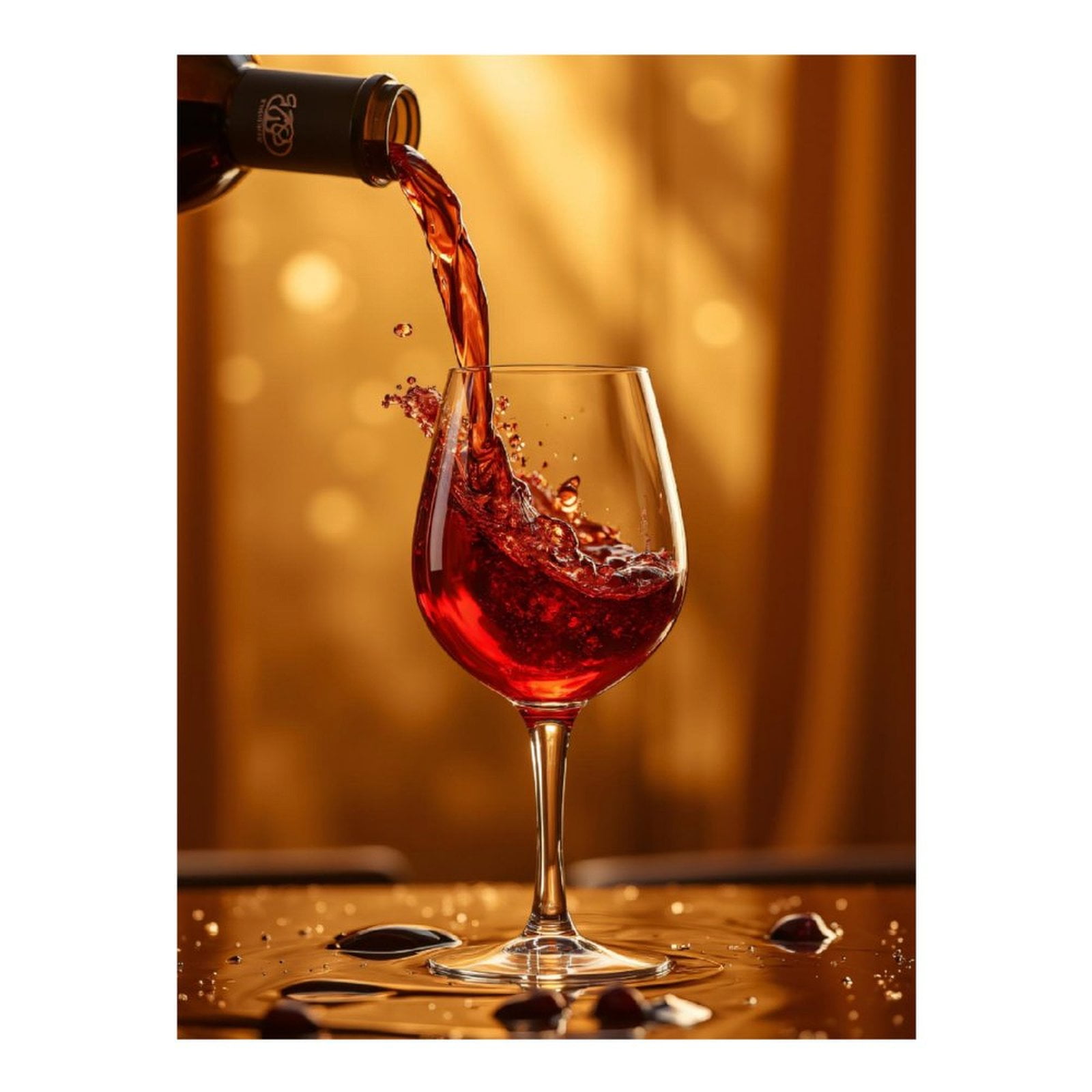 Diamond Art Kits for Adults, Red Wine Pouring Glass Rich 5D Diamond Painting Kits for Adults Beginners, DIY Full Drill Diamond Painting, Gem Art and Crafts 12x16