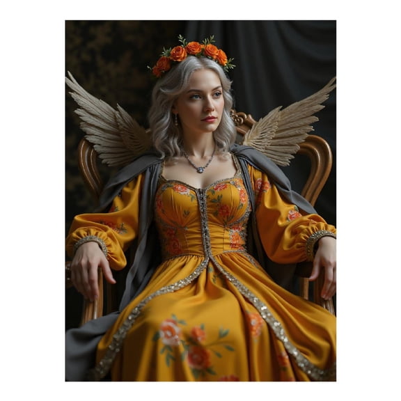 Diamond Art Kits for Adults - Regal Angelic Portrait With Wings 5d Diamond Painting for Adults, Diamond Art for Adults Beginners, Frameless Diamond Painting Kits for Adults for Home Wall Decor