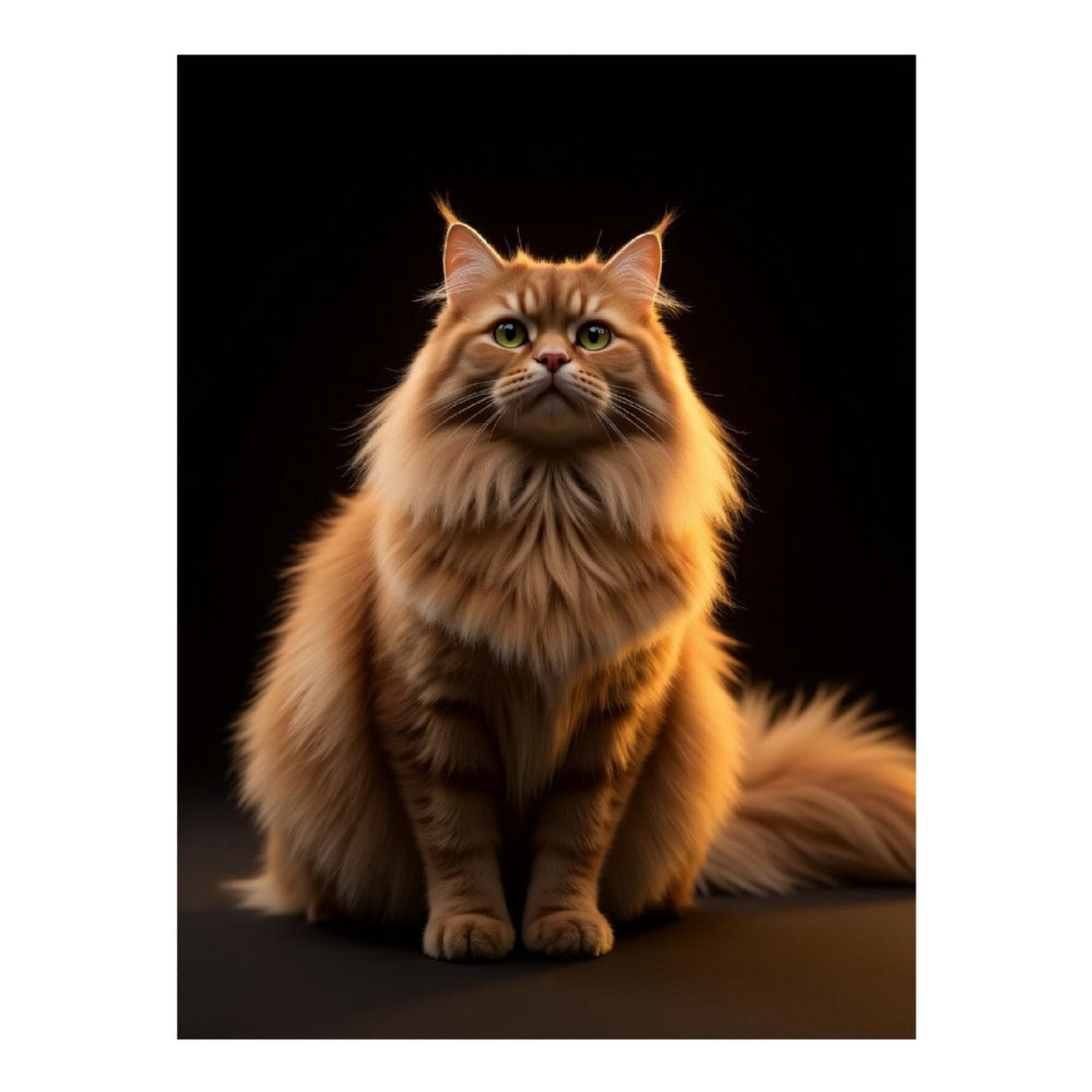 Diamond Art Kits for Adults, Regal Ginger Cat Portrait 5D Diamond Painting Kits for Adults Beginners, DIY Full Drill Diamond Painting, Gem Art and Crafts 12x16