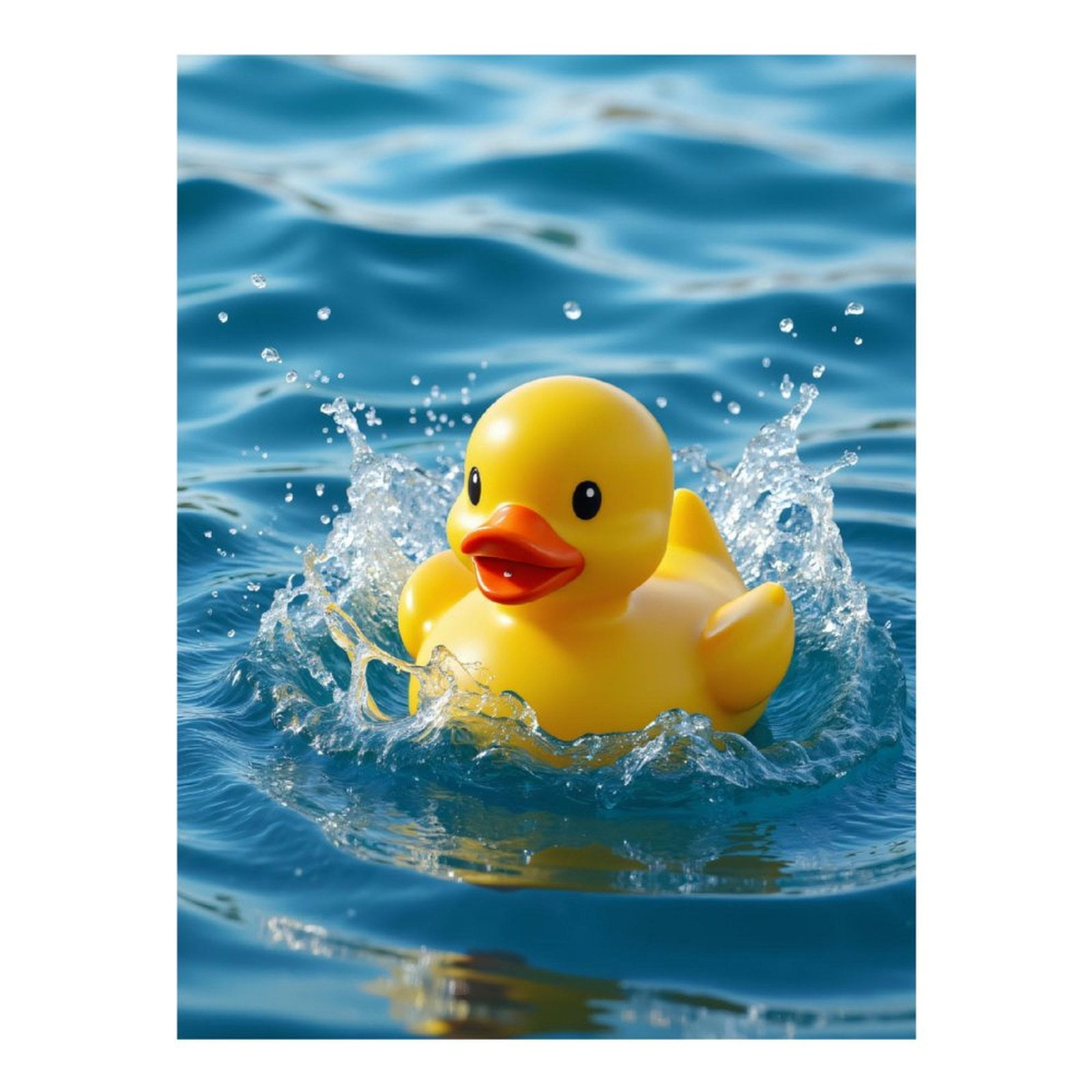Diamond Art Kits for Adults - Rubber Duck Splashing Water 5d