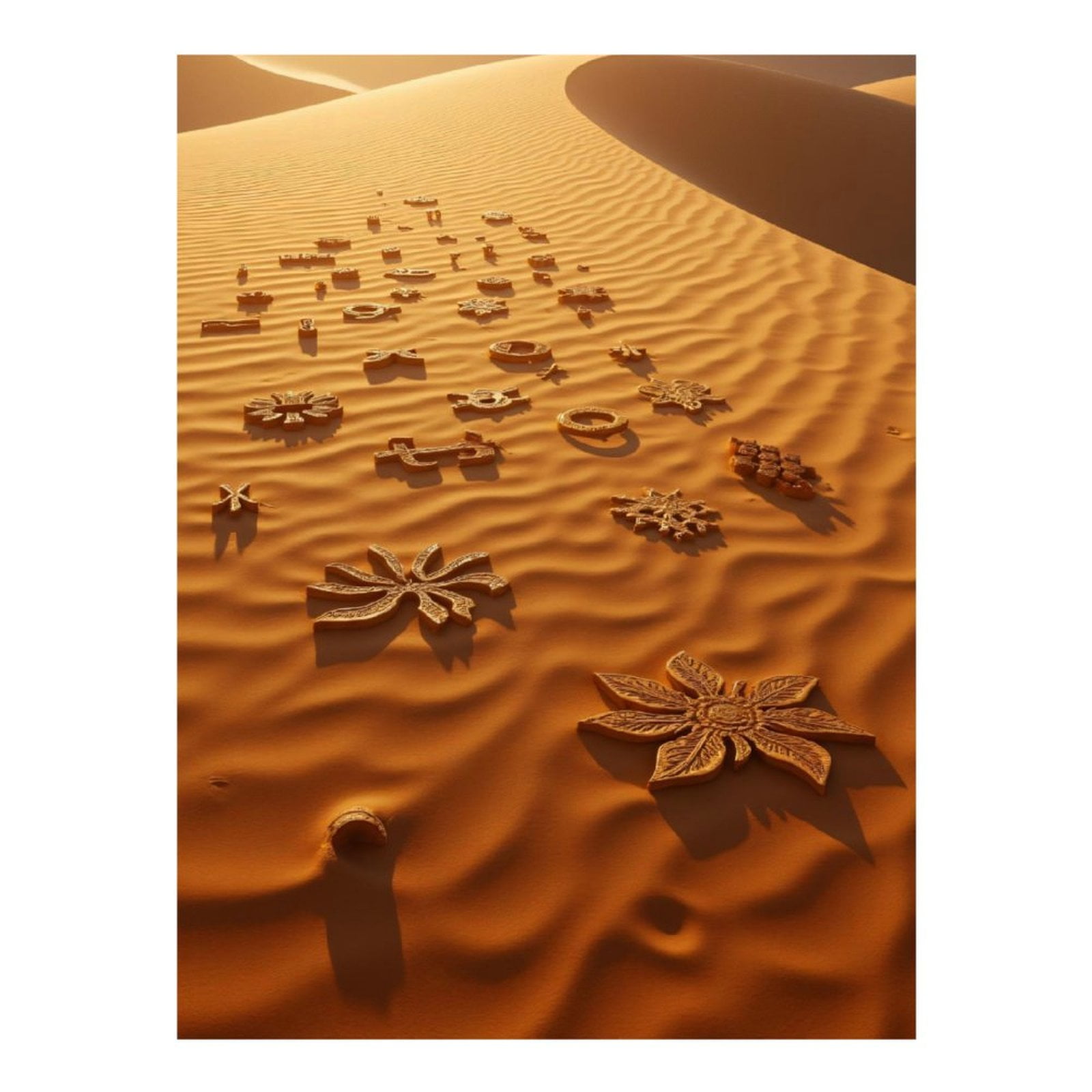 Diamond Art Kits for Adults, Sand Dunes Art Sculptures Path 5D Diamond Painting Kits for Adults Beginners, DIY Full Drill Diamond Painting, Gem Art and Crafts 12x16