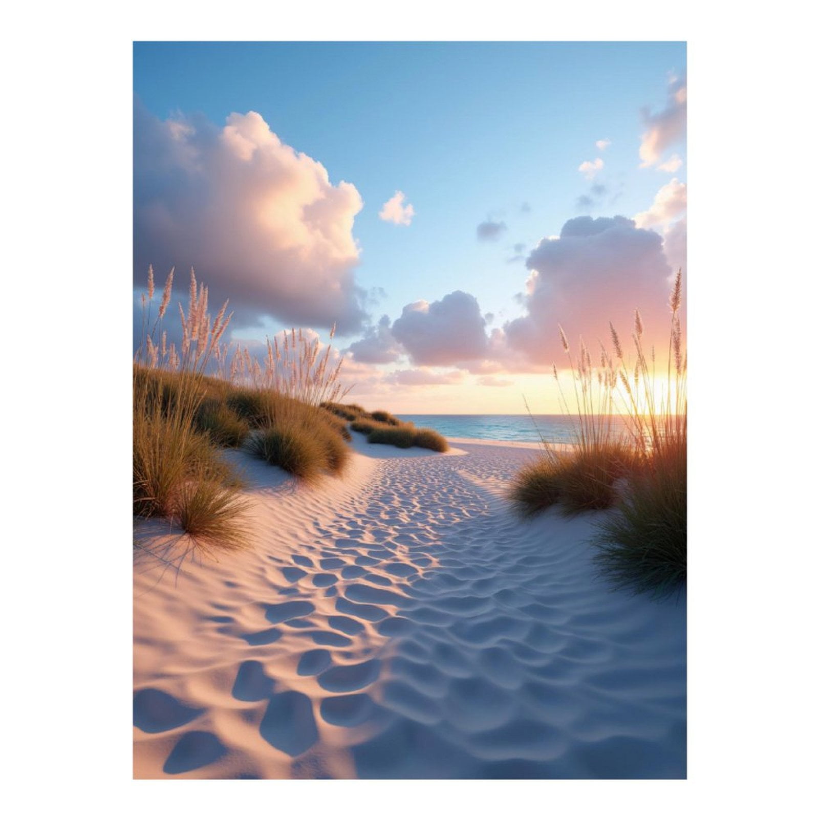 Diamond Art Kits for Adults - Sandy Beach Sunset Sky Dune Pathway 5d ...