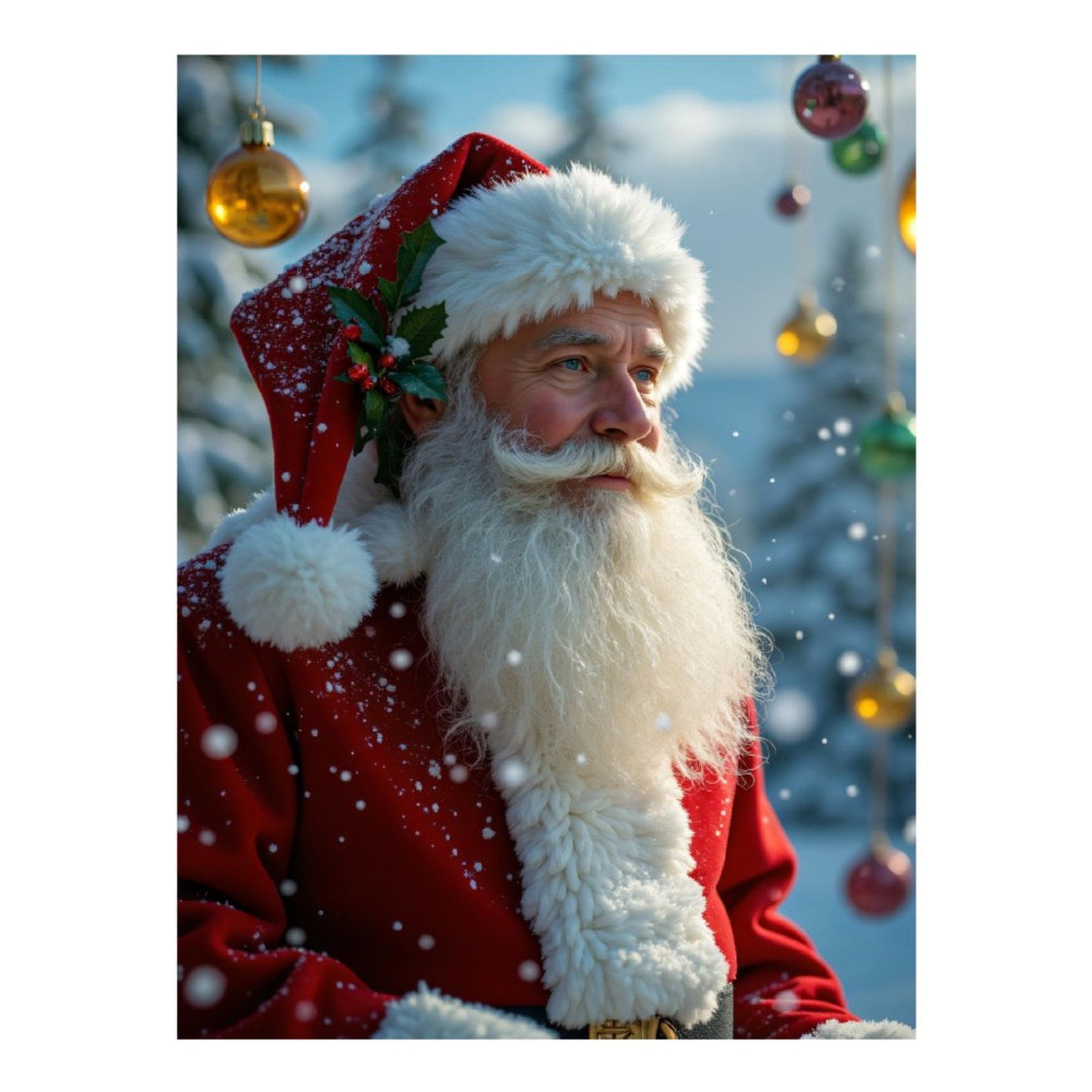 Diamond Art Kits for Adults, Santa Claus Winter Holiday Scene 5D Diamond Painting Kits for Adults Beginners, DIY Full Drill Diamond Painting, Gem Art and Crafts 12x16