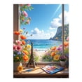 thumbnail image 1 of Diamond Art Kits for Adults - Seaside Art Flowers Eiffel Scenery 5d Diamond Painting for Adults, Diamond Art for Adults Beginners, Frameless Diamond Painting Kits for Adults for Home Wall Decor, 1 of 7