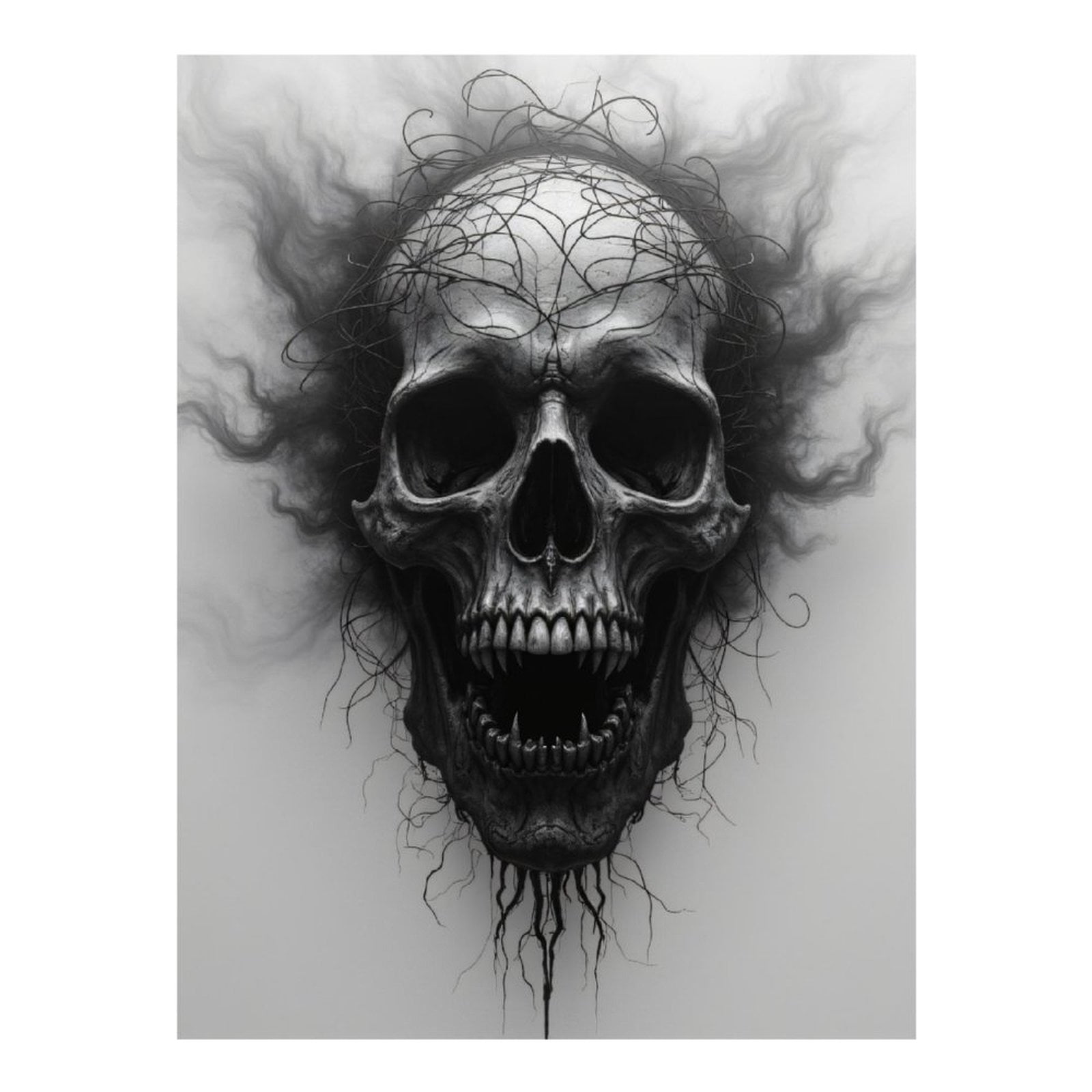 Diamond Art Kits for Adults, Skull Art Intricate Dark Lines 5D Diamond Painting Kits for Adults Beginners, DIY Full Drill Diamond Painting, Gem Art and Crafts 12x16