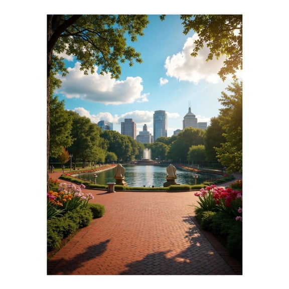 Diamond Art Kits for Adults, Skyline View Park Urban Oasis 5D Diamond Painting Kits for Adults Beginners, DIY Full Drill Diamond Painting, Gem Art and Crafts 12x16