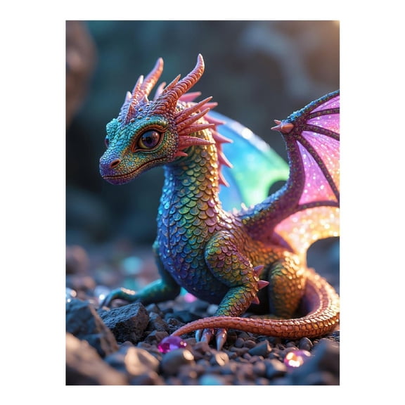 Diamond Art Kits for Adults, Small Colorful Fantasy Creature 5D Diamond Painting Kits for Adults Beginners, DIY Full Drill Diamond Painting, Gem Art and Crafts 12x16