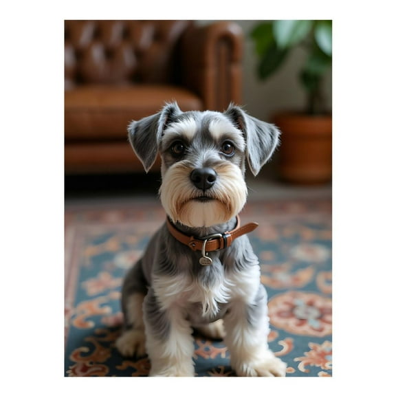 Diamond Art Kits for Adults, Small Dog Indoors Brown Collar Rug 5D Diamond Painting Kits for Adults Beginners, DIY Full Drill Diamond Painting, Gem Art and Crafts 12x16