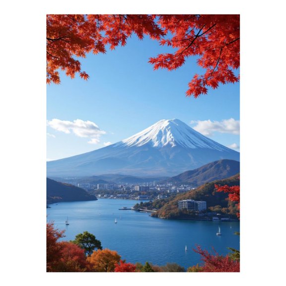 Diamond Art Kits for Adults - Snowy Peak Autumn Lake Landscape 5d Diamond Painting for Adults, Diamond Art for Adults Beginners, Frameless Diamond Painting Kits for Adults for Home Wall Decor