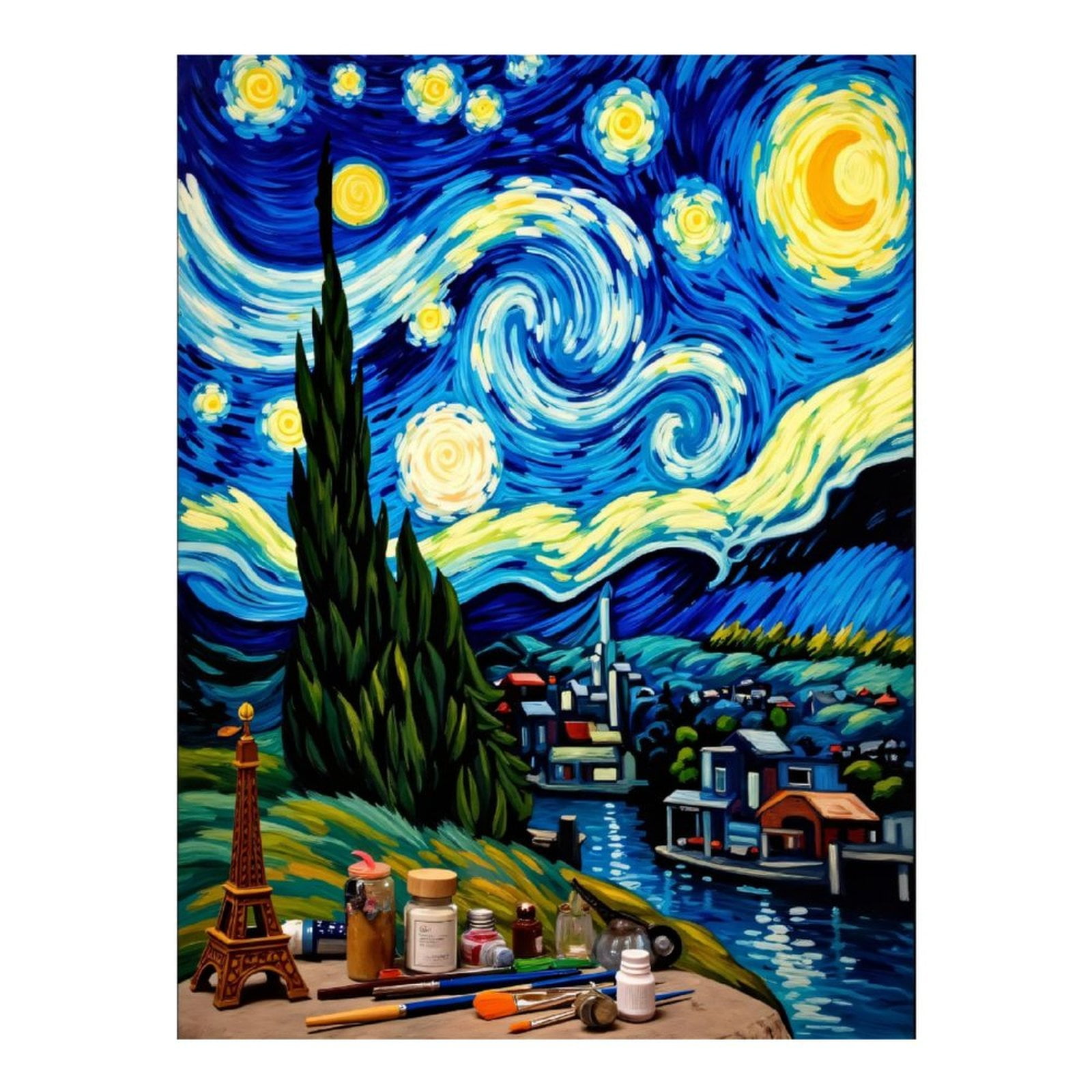 Diamond Art Kits for Adults, Starry Night Painting Art Supplies 5D Diamond Painting Kits for Adults Beginners, DIY Full Drill Diamond Painting, Gem Art and Crafts 12x16