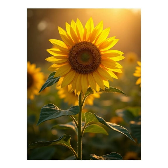 Diamond Art Kits for Adults, Sunflower Sunrise Radiant Blossom 5D Diamond Painting Kits for Adults Beginners, DIY Full Drill Diamond Painting, Gem Art and Crafts 12x16