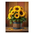 thumbnail image 1 of Diamond Art Kits for Adults, Sunflowers In Rustic Wooden Bucket 5D Diamond Painting Kits for Adults Beginners, DIY Full Drill Diamond Painting, Gem Art and Crafts 12x16, 1 of 7