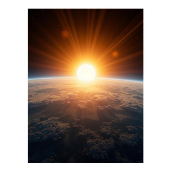 Diamond Art Kits for Adults, Sunrise Above Planet Horizon 5D Diamond Painting Kits for Adults Beginners, DIY Full Drill Diamond Painting, Gem Art and Crafts 12x16