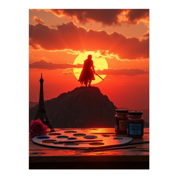 Diamond Art Kits for Adults, Sunset Adventure Art Palette 5D Diamond Painting Kits for Adults Beginners, DIY Full Drill Diamond Painting, Gem Art and Crafts 12x16