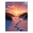 thumbnail image 1 of Diamond Art Kits for Adults, Sunset Beach Footprints Path 5D Diamond Painting Kits for Adults Beginners, DIY Full Drill Diamond Painting, Gem Art and Crafts 12x16, 1 of 7
