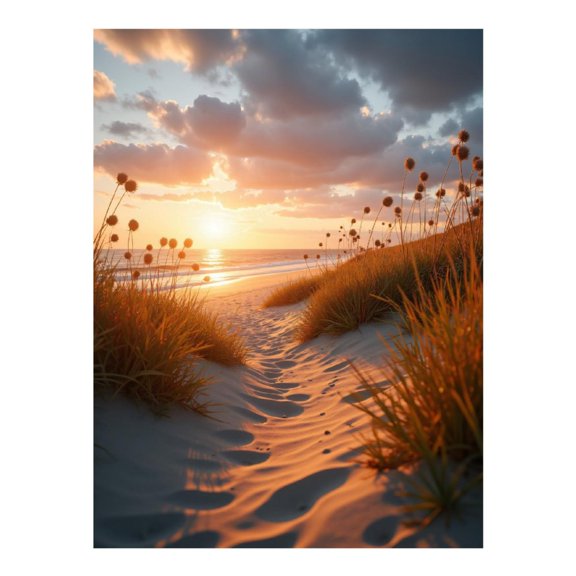 Diamond Art Kits for Adults, Sunset Beach Path Serenity 5D Diamond Painting Kits for Adults Beginners, DIY Full Drill Diamond Painting, Gem Art and Crafts 12x16
