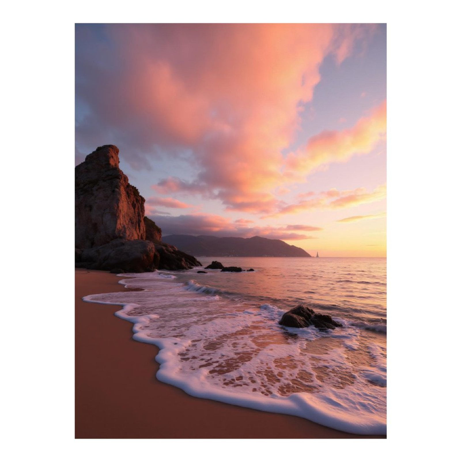 Diamond Art Kits for Adults - Sunset Beach Waves Cliff View 5d Diamond ...