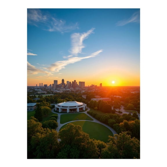 Diamond Art Kits for Adults, Sunset City Skyline Park Trees 5D Diamond Painting Kits for Adults Beginners, DIY Full Drill Diamond Painting, Gem Art and Crafts 12x16