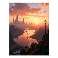 thumbnail image 1 of Diamond Art Kits for Adults - Sunset Cityscape River Serenity 5d Diamond Painting for Adults, Diamond Art for Adults Beginners, Frameless Diamond Painting Kits for Adults for Home Wall Decor, 1 of 7