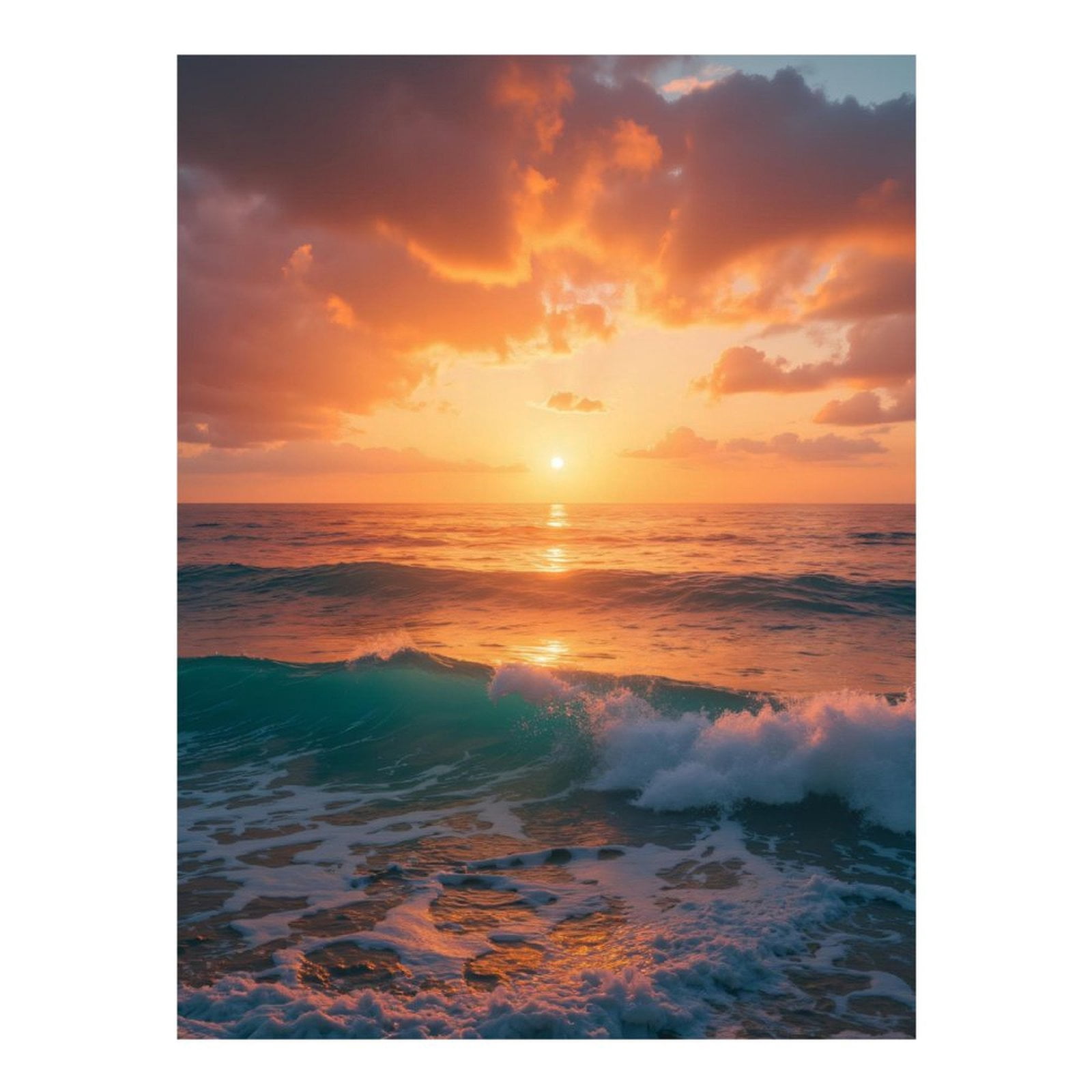 Diamond Art Kits for Adults - Sunset Ocean Waves Serenity 5d Diamond ...