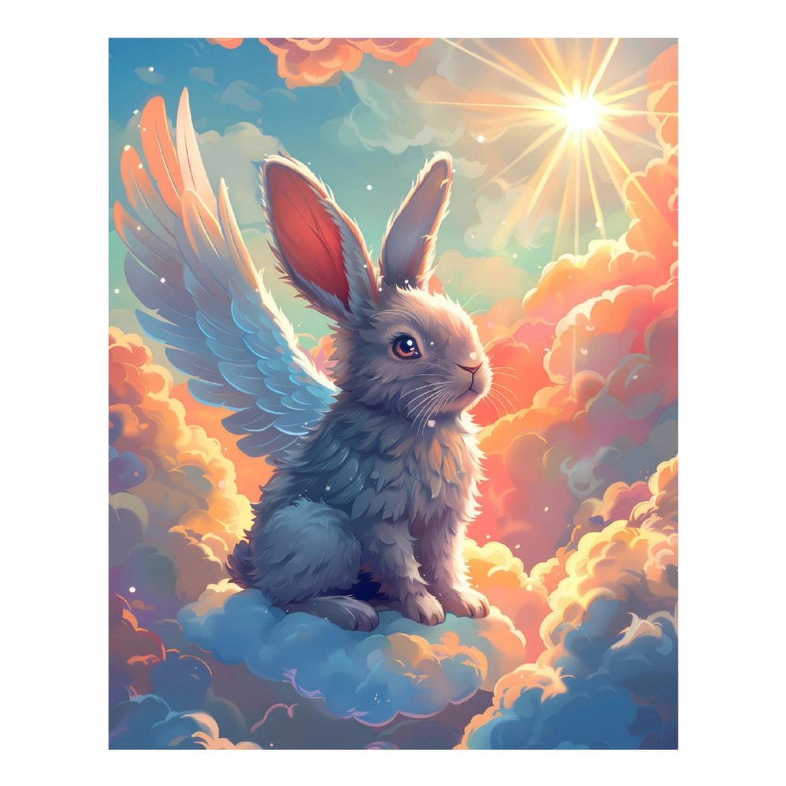 Diamond Art Kits for Adults - Sunshine Winged Rabbit DIY Frameless ...