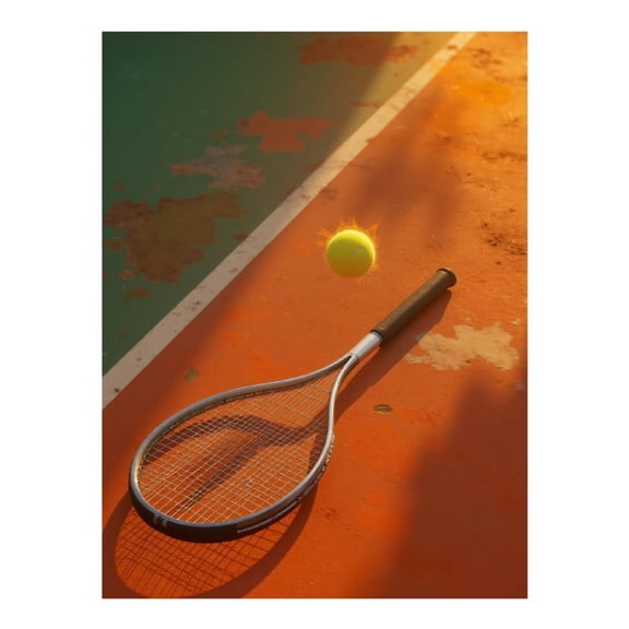 Diamond Art Kits for Adults, Tennis Racket Ball Shadow Court 5D Diamond Painting Kits for Adults Beginners, DIY Full Drill Diamond Painting, Gem Art and Crafts 12x16