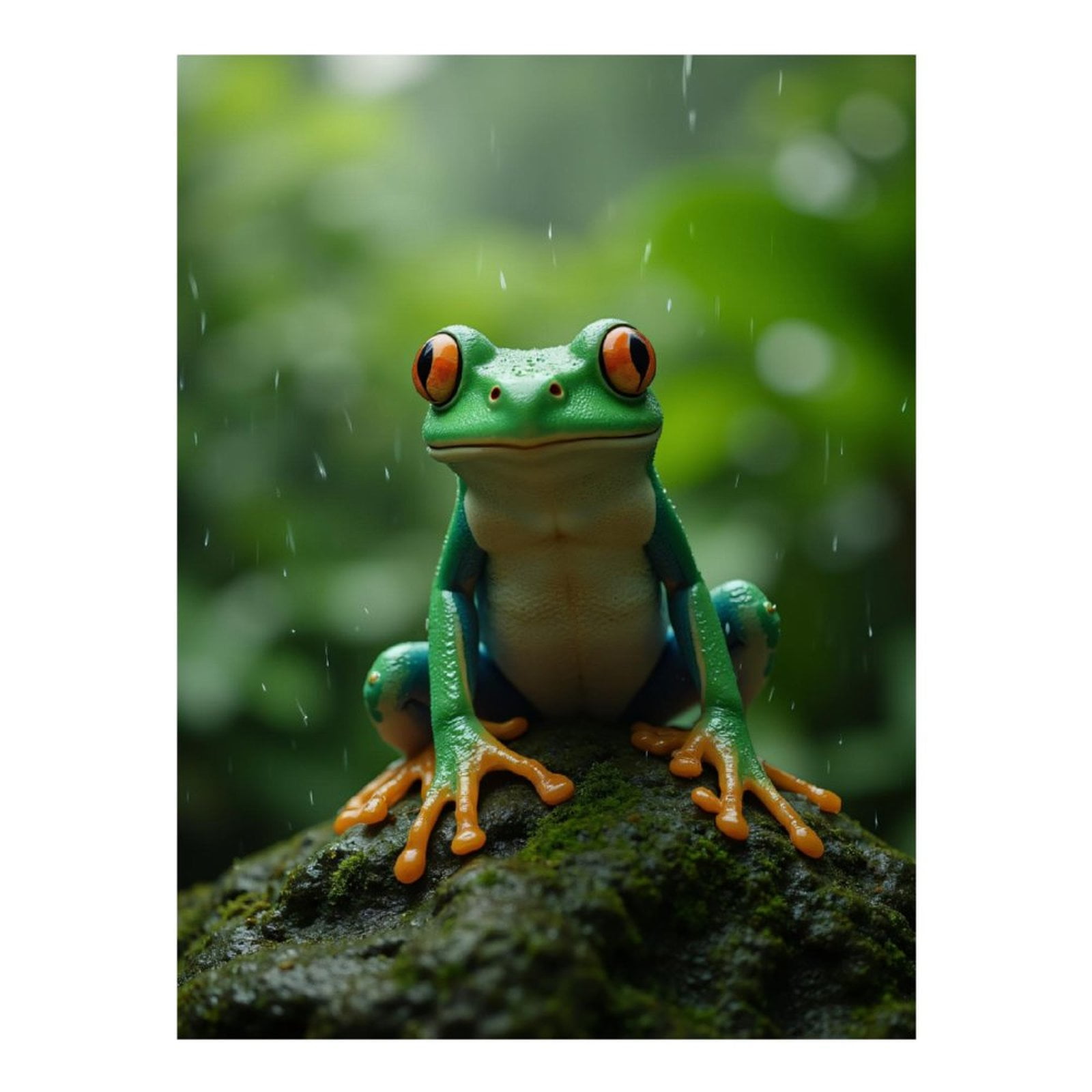 Diamond Art Kits for Adults, Tropical Rainforest Frog Nature 5D Diamond Painting Kits for Adults Beginners, DIY Full Drill Diamond Painting, Gem Art and Crafts 12x16