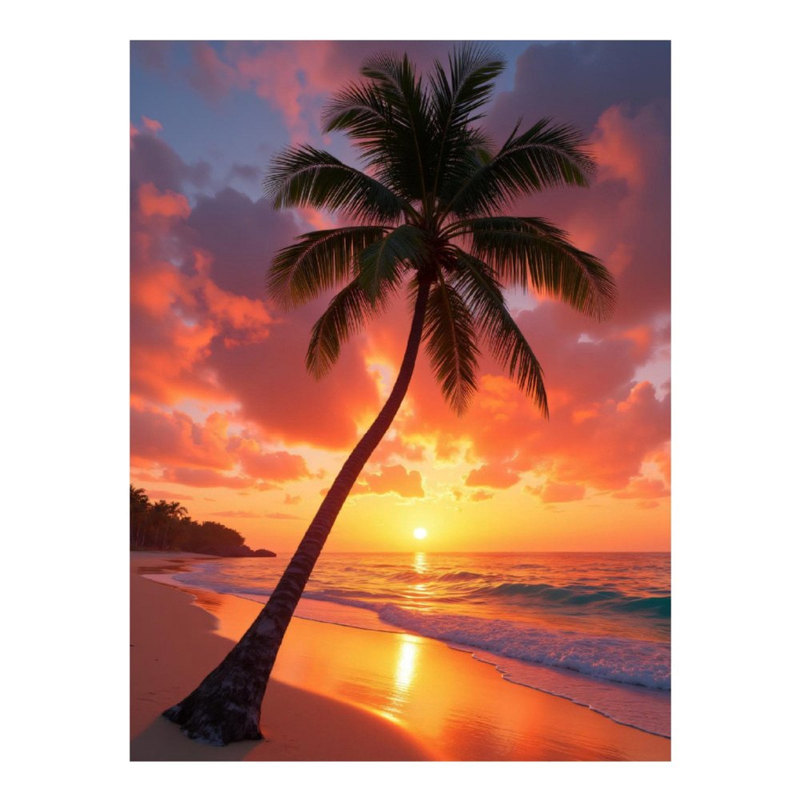 Diamond Art Kits for Adults - Tropical Sunset Beach Scene_A 5d Diamond ...