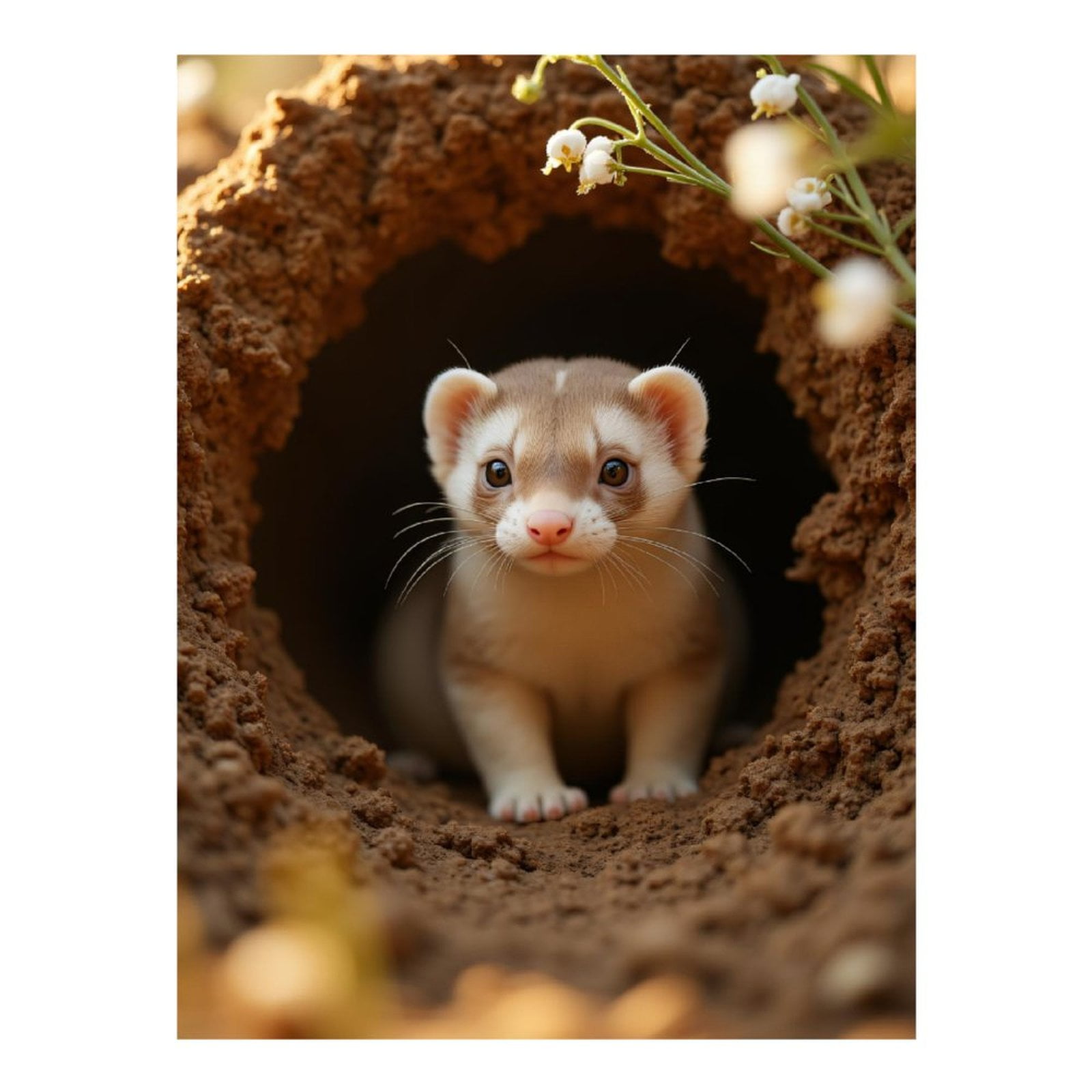 Diamond Art Kits for Adults - Tunnel Ferret Floral Adventure 5d Diamond Painting for Adults, Diamond Art for Adults Beginners, Frameless Diamond Painting Kits for Adults for Home Wall Decor