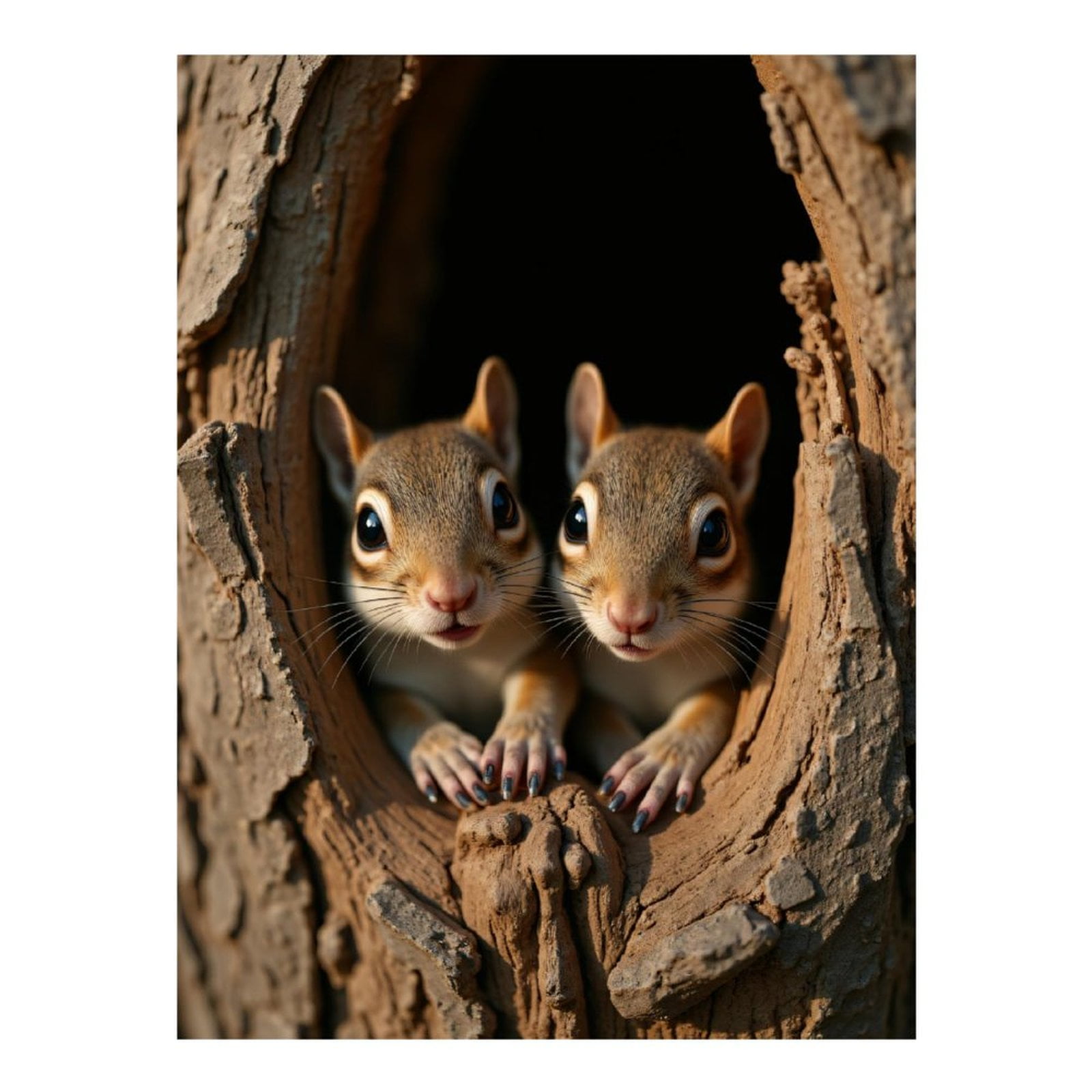 Diamond Art Kits for Adults, Twin Squirrels In Tree Hollow 5D Diamond Painting Kits for Adults Beginners, DIY Full Drill Diamond Painting, Gem Art and Crafts 12x16