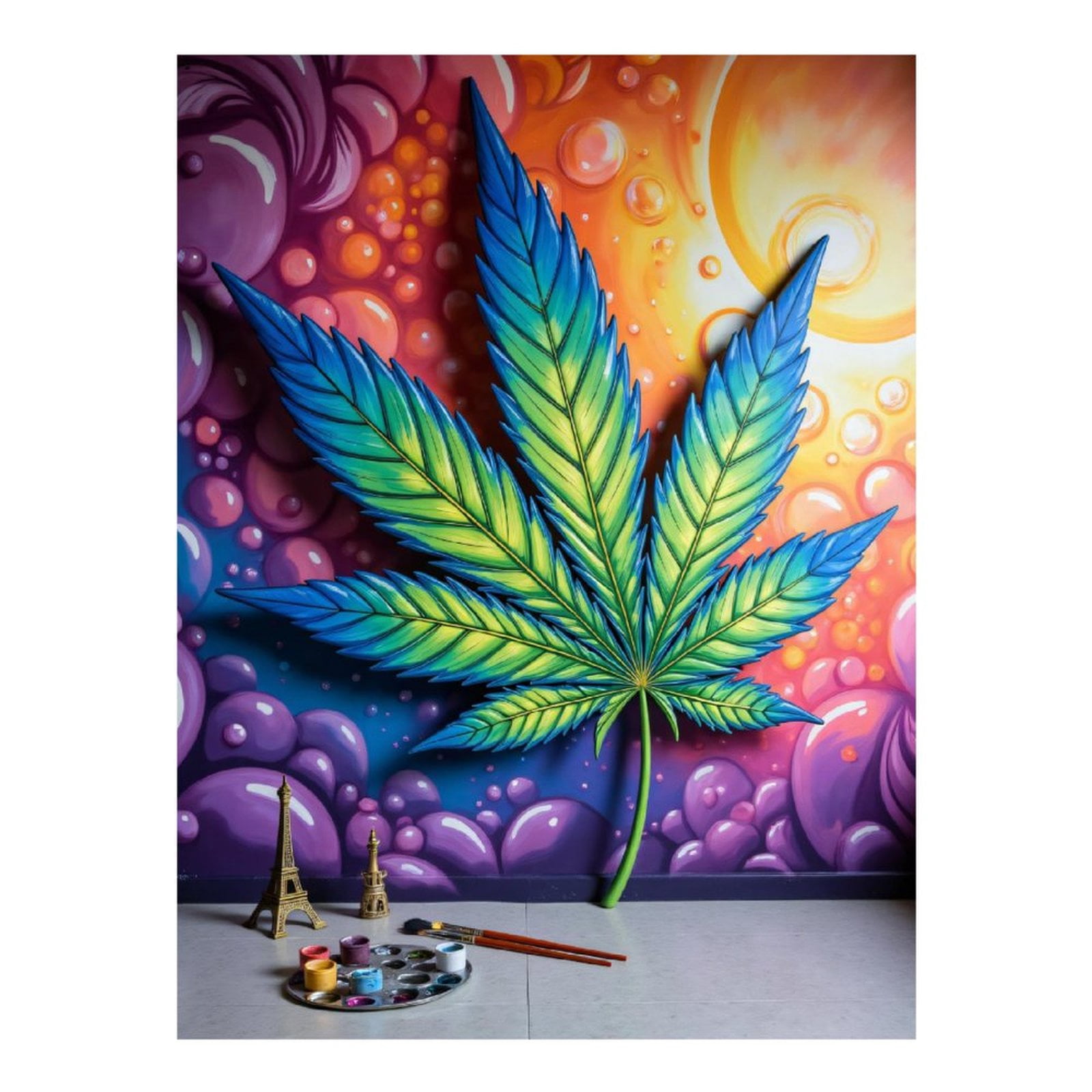 Diamond Art Kits for Adults, Vibrant Leaf Art Wall Decor Colors 5D Diamond Painting Kits for Adults Beginners, DIY Full Drill Diamond Painting, Gem Art and Crafts 12x16