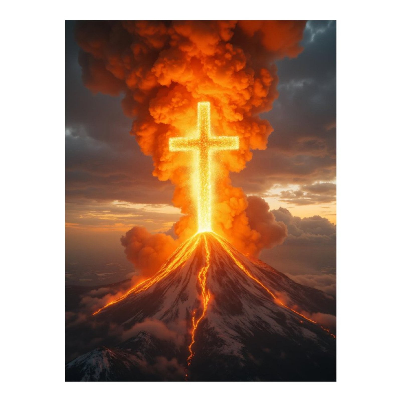 Diamond Art Kits for Adults, Volcano Eruption Fiery Symbol Sky 5D Diamond Painting Kits for Adults Beginners, DIY Full Drill Diamond Painting, Gem Art and Crafts 12x16