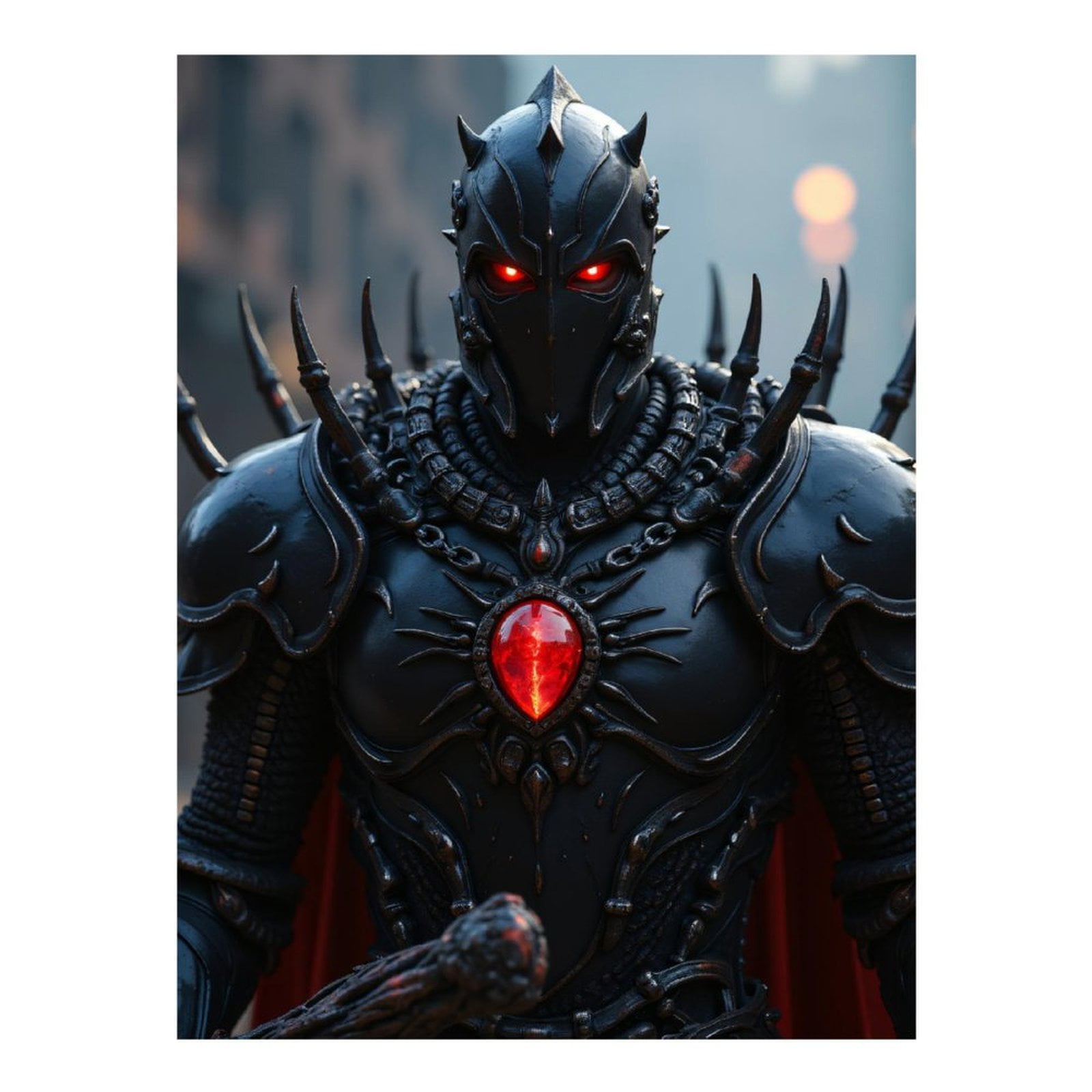 Diamond Art Kits for Adults - Warrior Armor Red Gem Eyes 5d Diamond Painting for Adults, Diamond Art for Adults Beginners, Frameless Diamond Painting Kits for Adults for Home Wall Decor
