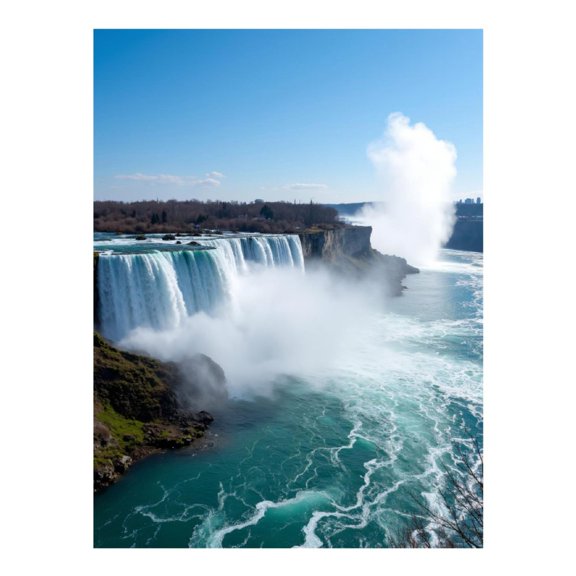 Diamond Art Kits for Adults, Waterfall Landscape Misty View 5D Diamond Painting Kits for Adults Beginners, DIY Full Drill Diamond Painting, Gem Art and Crafts 12x16