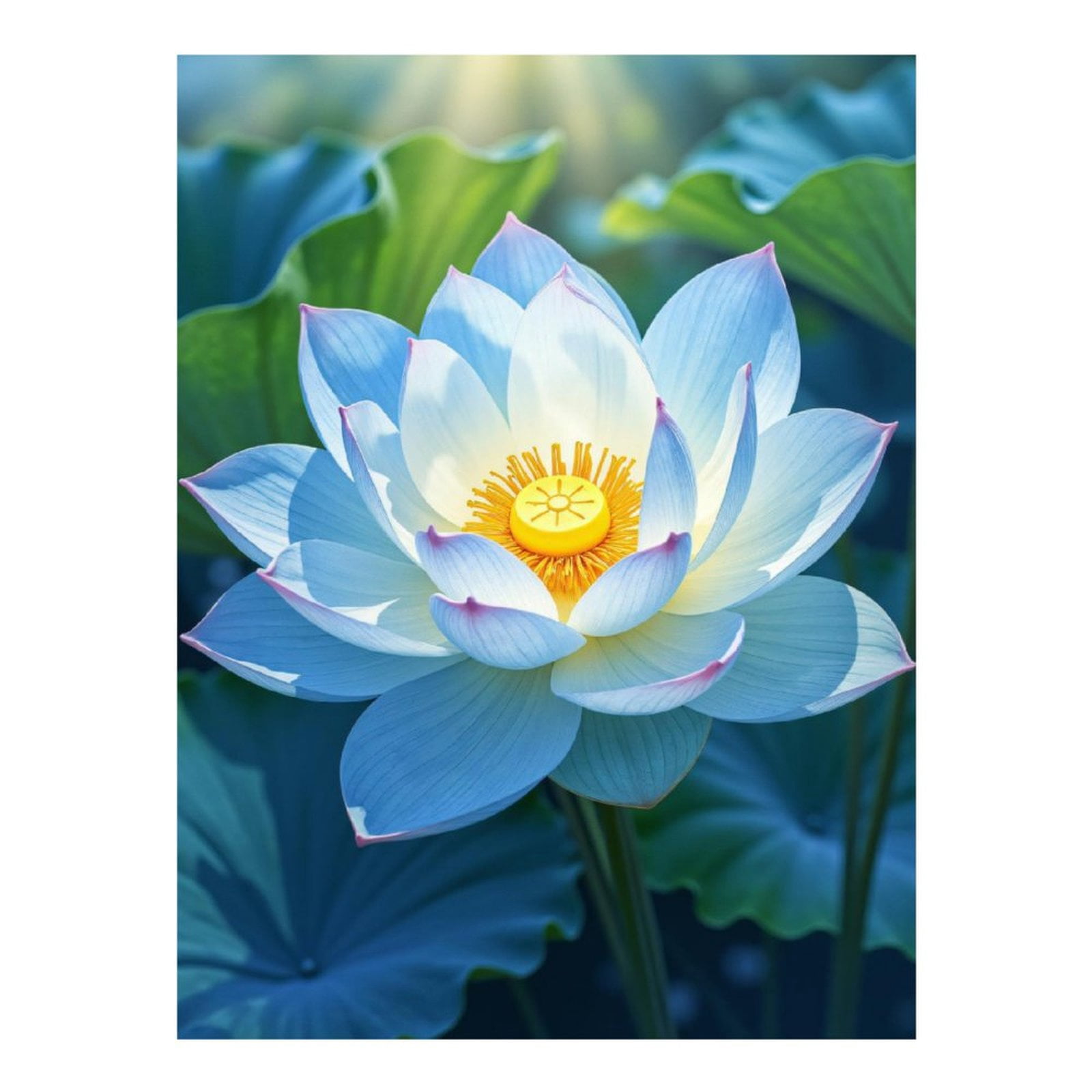 Diamond Art Kits for Adults, White Lotus Blossom Photography 5D Diamond Painting Kits for Adults Beginners, DIY Full Drill Diamond Painting, Gem Art and Crafts 12x16