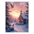 thumbnail image 1 of Diamond Art Kits for Adults - Winter Sunrise Tranquil Chapel Scene 5d Diamond Painting for Adults, Diamond Art for Adults Beginners, Frameless Diamond Painting Kits for Adults for Home Wall Decor, 1 of 7