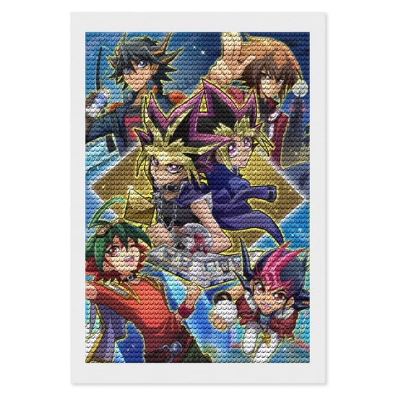 Diamond Art Kits for Adults - Yu-Gi-Oh Full Drill Diamond Arts for Beginners, Round 5D Paint with Diamonds Gem Art Painting Kits for Home Wall Decor Gifts 8"x12"