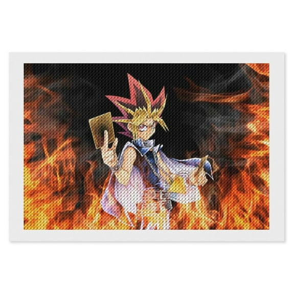 Diamond Art Kits for Adults - Yu-Gi-Oh Full Drill Diamond Arts for Beginners, Round 5D Paint with Diamonds Gem Art Painting Kits for Home Wall Decor Gifts 8"x12"