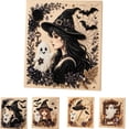 thumbnail image 1 of Diamond Art Kits for Adults 8x8", 3D Pearl Diamond Art Witch's Hat DIY Kit for Beginner, Framed Halloween Diamond Art for Wall Decor, 1 of 7