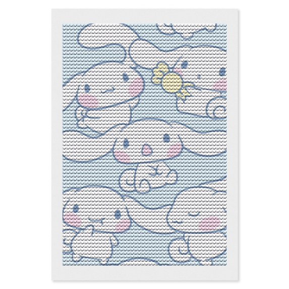 Diamond Art Kits for Adults Cinnamoroll Diamond Art Gem Art Painting Full Drill Round Art Gem Painting Kit for Home Wall Decor Gifts 16"x20"