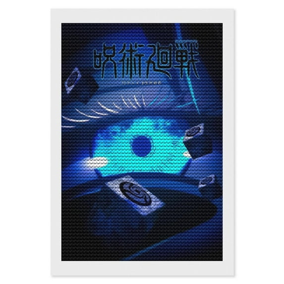 Diamond Art Kits for Adults Jujutsu Kaisen Diamond Art Gem Art Painting Full Drill Round Art Gem Painting Kit for Home Wall Decor Gifts 8"x12"