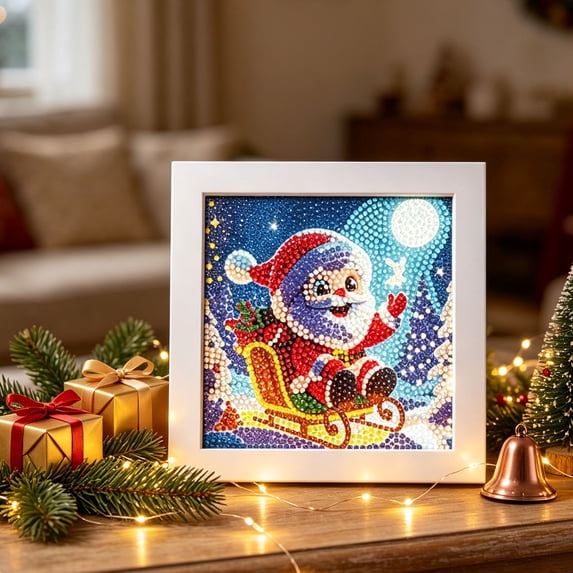 Diamond Art Kits with Frame, 5D Diamond Art Painting Kit for Beginners, Holiday Gifts 7.09x7.09in