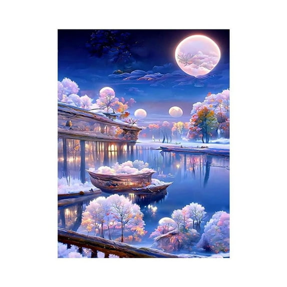 Diamond Art Kitss Landscape Handmade Stickers for Living Room Bedroom Decoration 12*16 inches