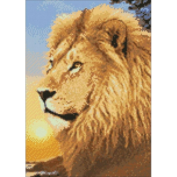 Diamond Art Lion King WD070 10.6 x 14.9 inches Diamond Painting